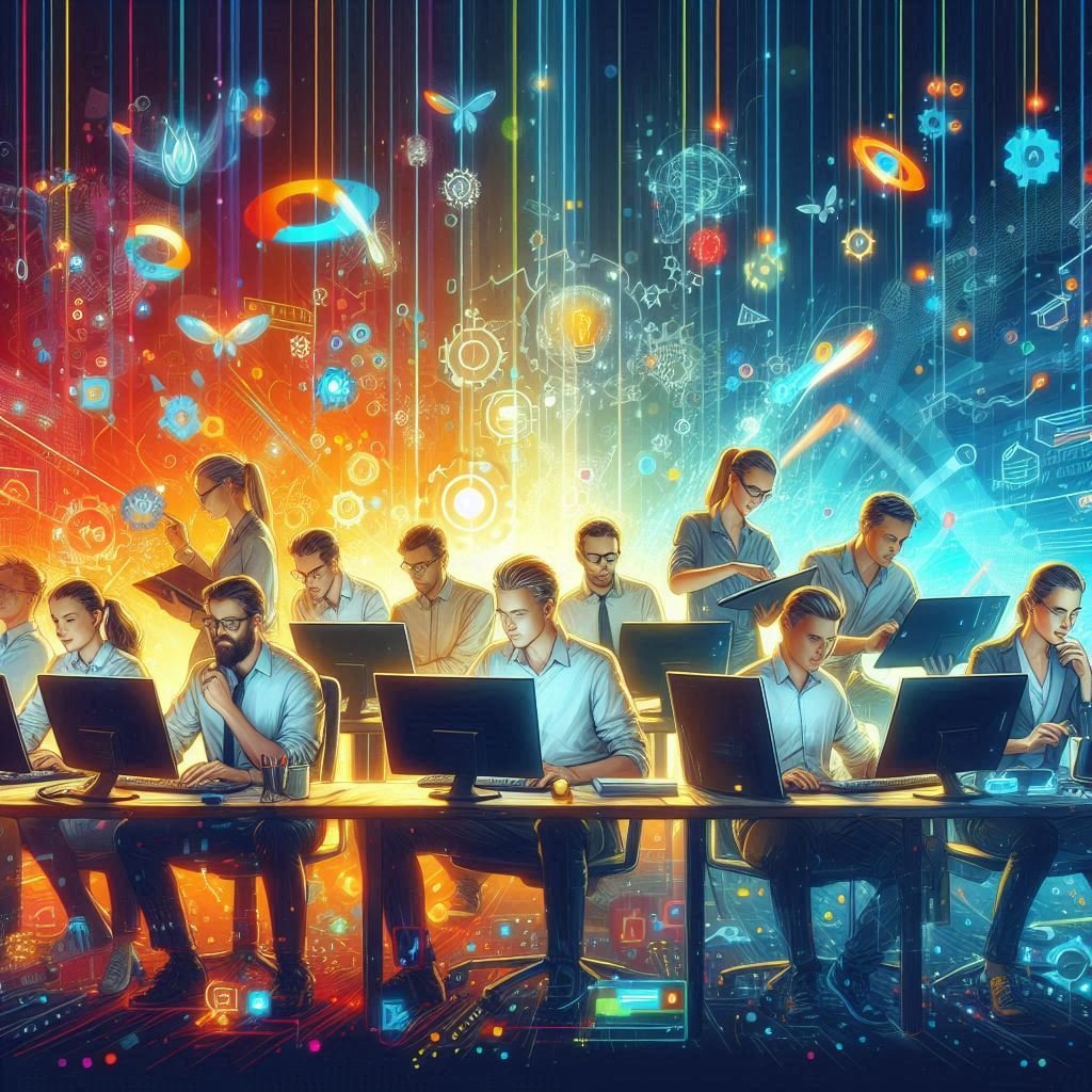 group of developers